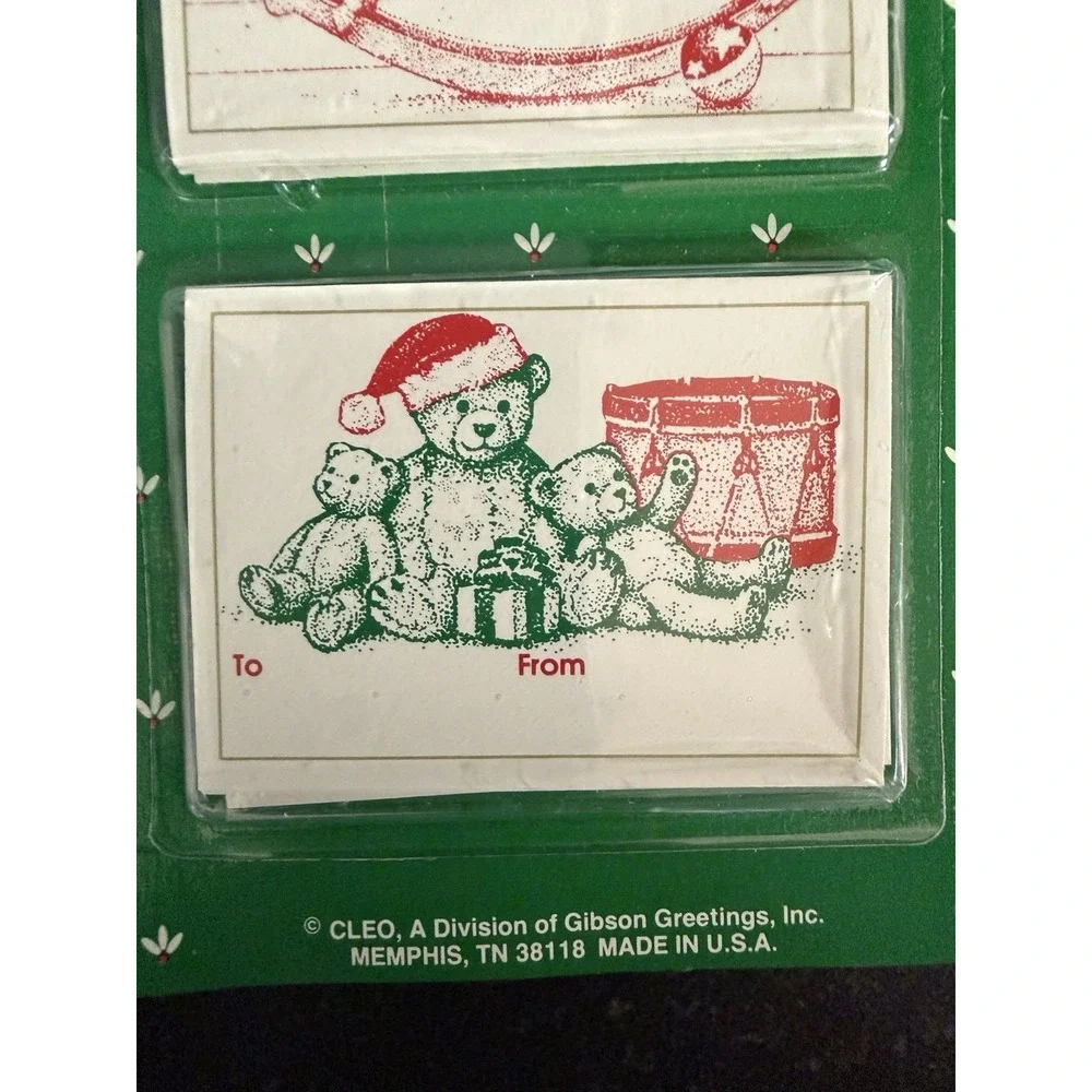 Vintage Cottagecore Christmas Wrapping‎ Paper & Gift Tags Lot NOS Cleo USA